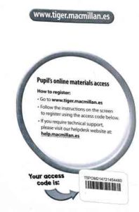 El código de acceso a los Pupil’s Online Materials se encuentra en el dorso de la cubierta del Activity Book.